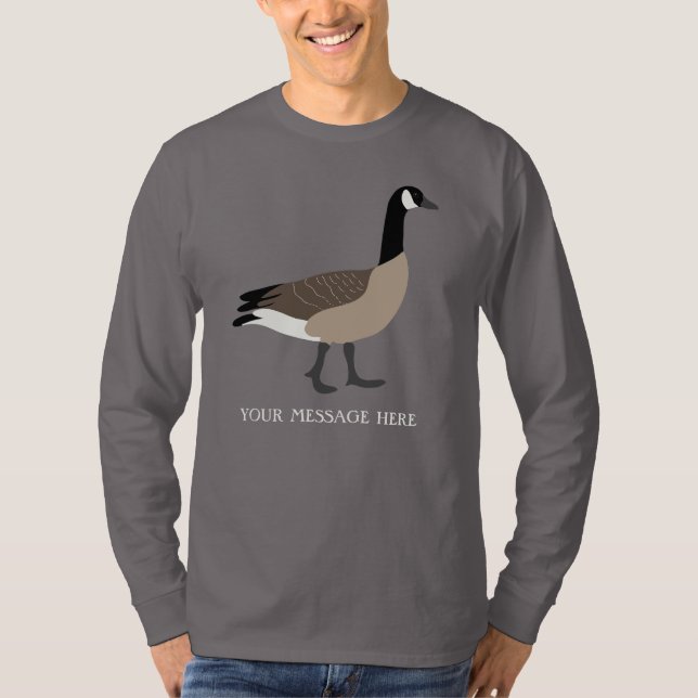 Bird Älskare Canada Goose Illustration Personlig T Shirt (Framsida)
