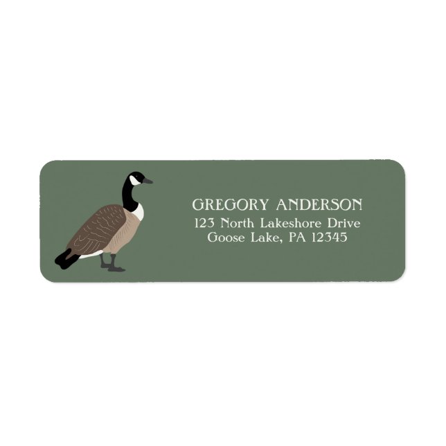 Bird Älskare Canada Goose Returadress Returadress Etikett (Framsidan)