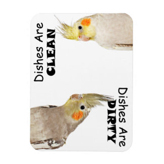Bird Älskare - Cockatiel - Dirty Dlack Magnet