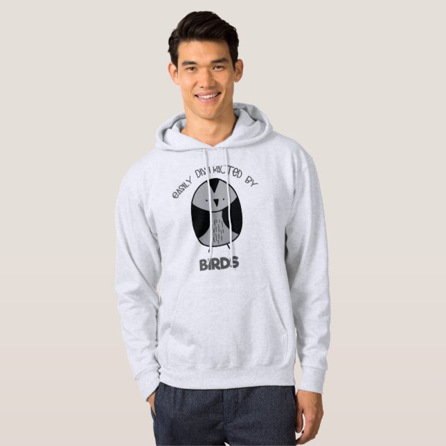 Bird Älskare Gift for Bird Watchers Easily Distrac Hoodie (Hel framsida)