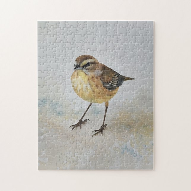 Bird Älskare Gult Warbler Art Puzzle Pussel (Vertikal)