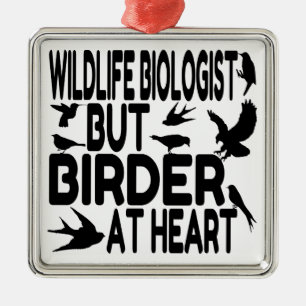 Bird Älskare Wildlife Biolog Julgransprydnad Metall