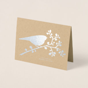 Bird and Berries ’Tack’ Folierat Kort