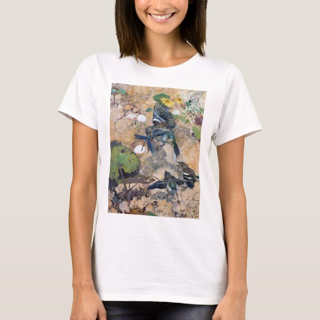 Bird and Dragonfly, Bruno Liljefors T Shirt (Framsida)