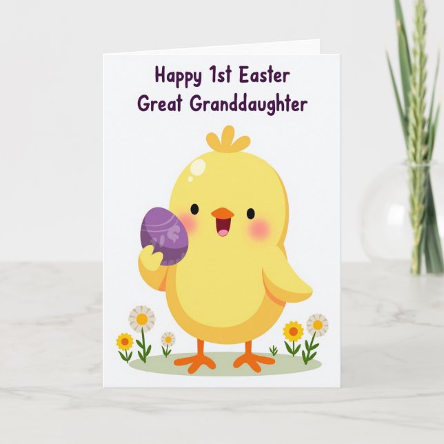 Bird And Egg Pattern Easter Card Kort (Framsida)