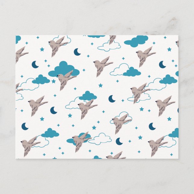 Bird and Night Fairy Dream Vykort (Framsida)