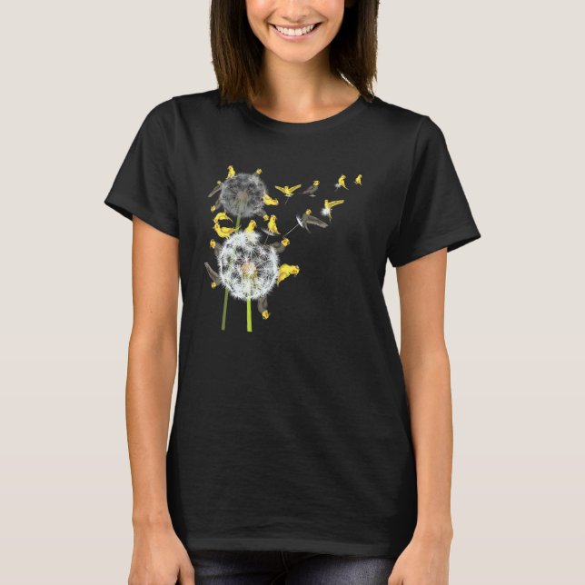 Bird Animal Parrot Dandelion Cockatiel T Shirt (Framsida)