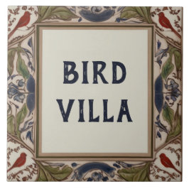 Bird Anpassningsbar House Namn Sign Plaque Plate Kakelplatta