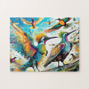 Bird Art 1 Easy Brain Art Puzzles Photo Puzzes in Pussel