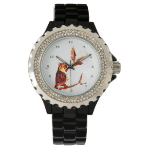 Bird Art Brown Tawny Uggla Armbandsur