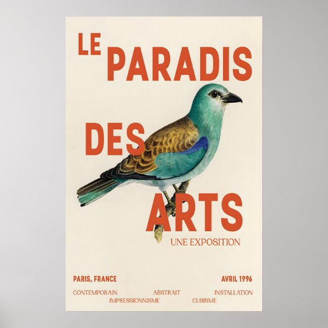 Bird Art Exhibition Poster Abstract Impressionism (Framsidan)