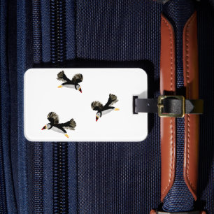 Bird Art Flies Puffins Bagagebricka