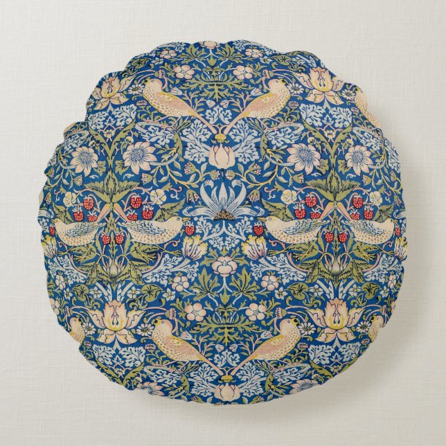 Bird Art nouveau Design Rund Kudde (Framsidan)