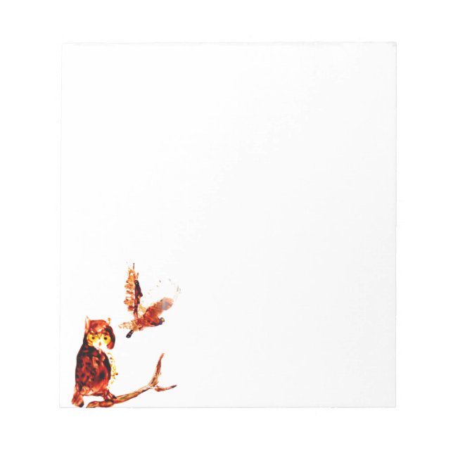 Bird Art Tawny Uggla Anteckningsblock (Framsida)