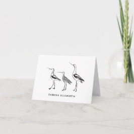 Bird Art Teckning i Black and White Personlig Anteckningskort