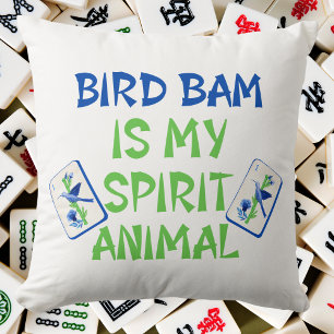Bird Bam är min själ Animal Mahjong Bird Tiles Kudde