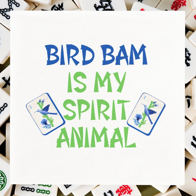 Bird Bam är min själ Animal Mahjong Bird Tiles Pappersservett (Skapare uppladdad)