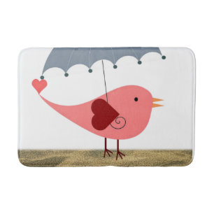 Bird Bathroom Bathmat Badrumsmatta