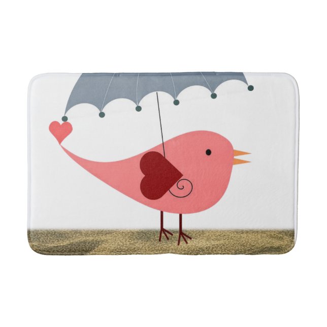 Bird Bathroom Bathmat Badrumsmatta (Framsidan)