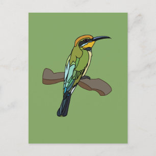 Bird Bee-Eater Bird Vykort