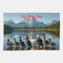 Bird Best Mamma någonsin Personlig Kitchen Towel Kökshandduk