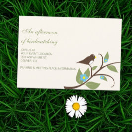 Bird Birthday Afternoon Of Birdwatching Tilläggskort