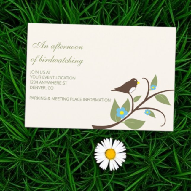 Bird Birthday Afternoon Of Birdwatching Tilläggskort (Skapare uppladdad)