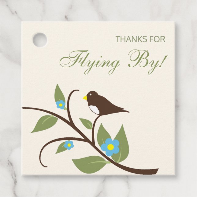 Bird Birthday Gåvor Etiketter (Framsida)