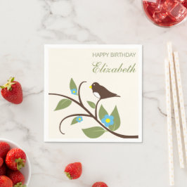 Bird Birthday Pappersservett