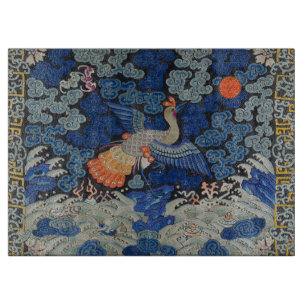 Bird Blue Chinese Embroidery Vintage