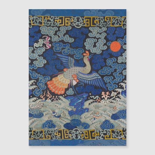 Bird Blue Chinese Embroidery Vintage (Framsida)
