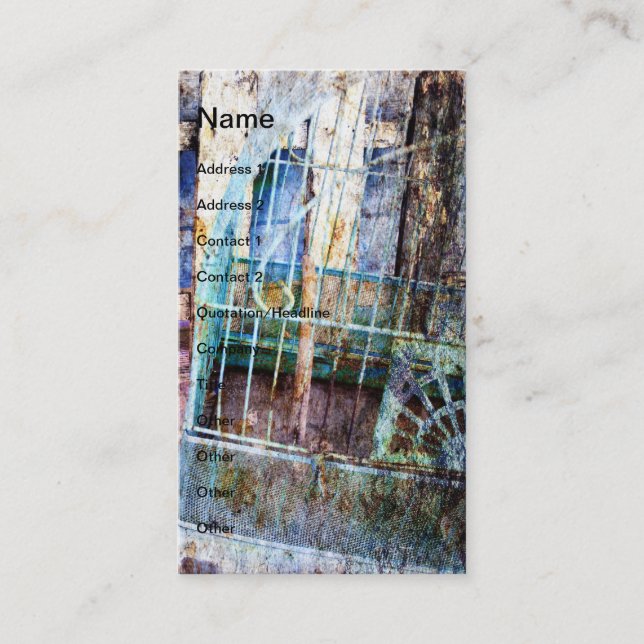 Bird Cage Grunge Visitkort (Framsida)