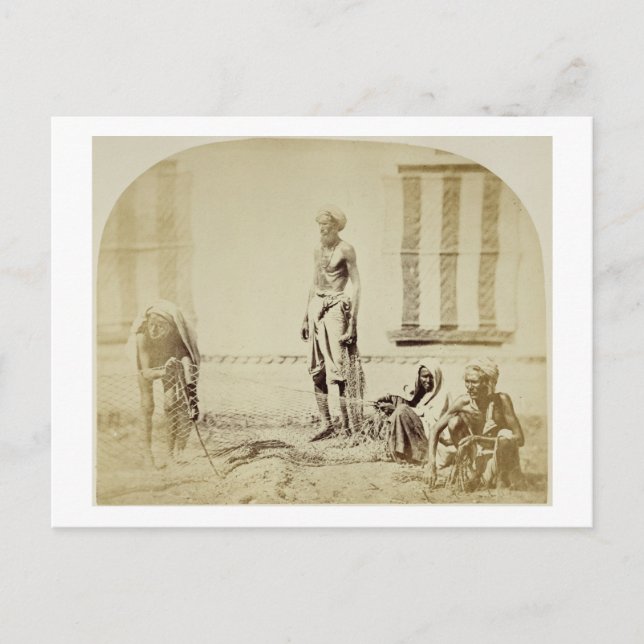 Bird-Catcher, Low Caste Hindus in Delhi, 19:e cen Vykort (Framsida)