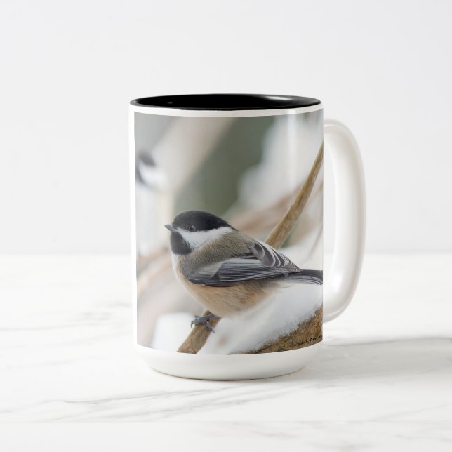 Bird, Chickadee, Thoreau, citat Två-Tonad Mugg (Framsida höger)