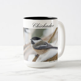 Bird, Chickadee, tvåsidigt, Två-Tonad Mugg