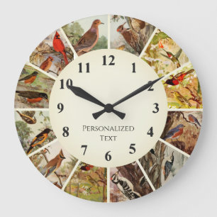 Bird Clock - Birds of the America Stor Klocka