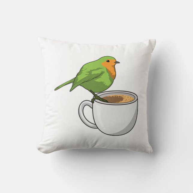 Bird Coffee Kopp Kudde (Framsida)