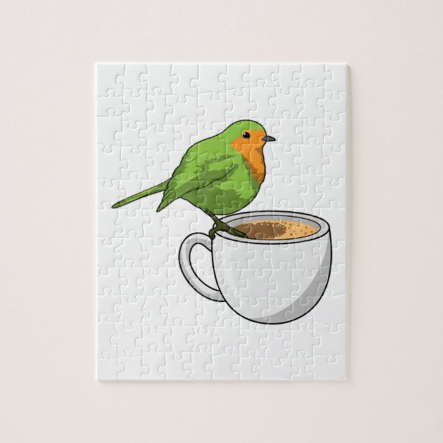 Bird Coffee Kopp Pussel (Vertikal)