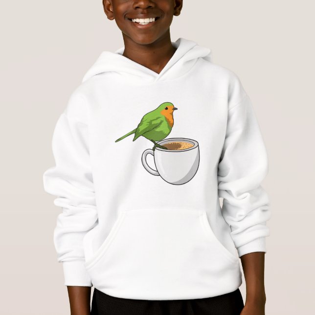 Bird Coffee Kopp T Shirt (Framsida)