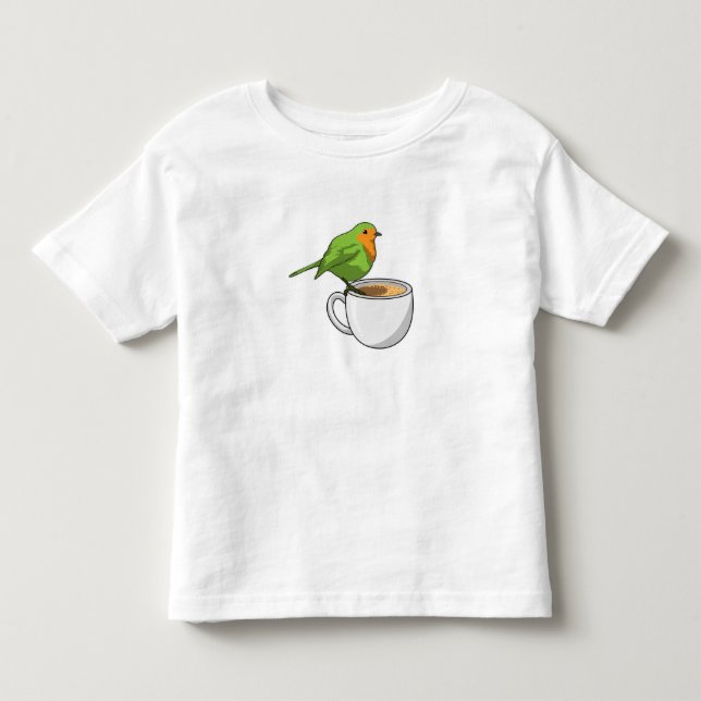 Bird Coffee Kopp T Shirt (Framsida)