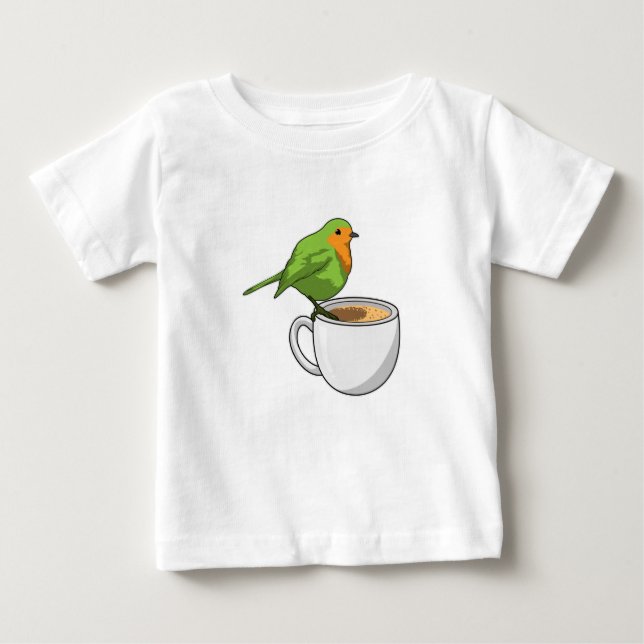 Bird Coffee Kopp T Shirt (Framsida)