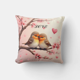 Bird Couple Love Kudde