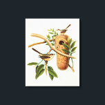 Bird Couple på en bo Perched på Gren Canvastryck<br><div class="desc">Den här dekorativa konsten skriver ut visningar ett fågelpar som sätter upp sitt bo. Bilden ger en känsla av tillsammans och harmoni medan den mjuka pastellens grönt,  beige och brunt färg skapar en behaglig lugnande känsla. Välj den här designen för alla roliga produkter för hemdekaler.</div>