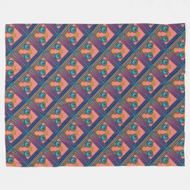 Bird Creatures Kor Beaks Fleecefilt (Framsidan (Horisontell))