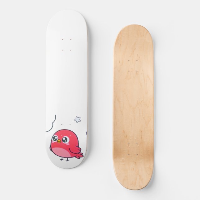 Bird, endoky.com mini skateboard bräda 18,5 cm (Framsida)