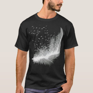 Bird Feather Silhouette Image Fågelskådare Birdwat T Shirt