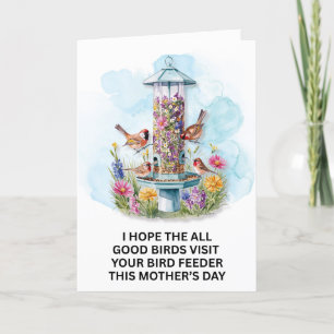 Bird Feeder Mors dag Card Helgkort
