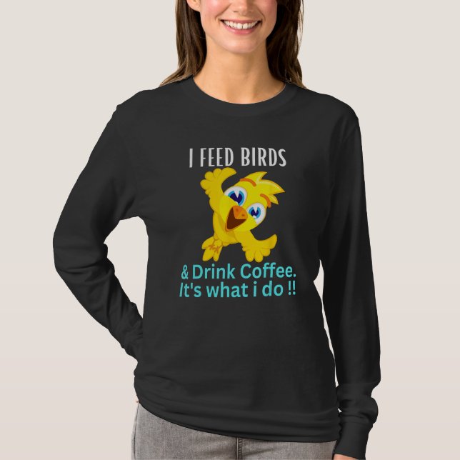 Bird Feeder Retro Classic Love Garden Birds 2 T Shirt (Framsida)