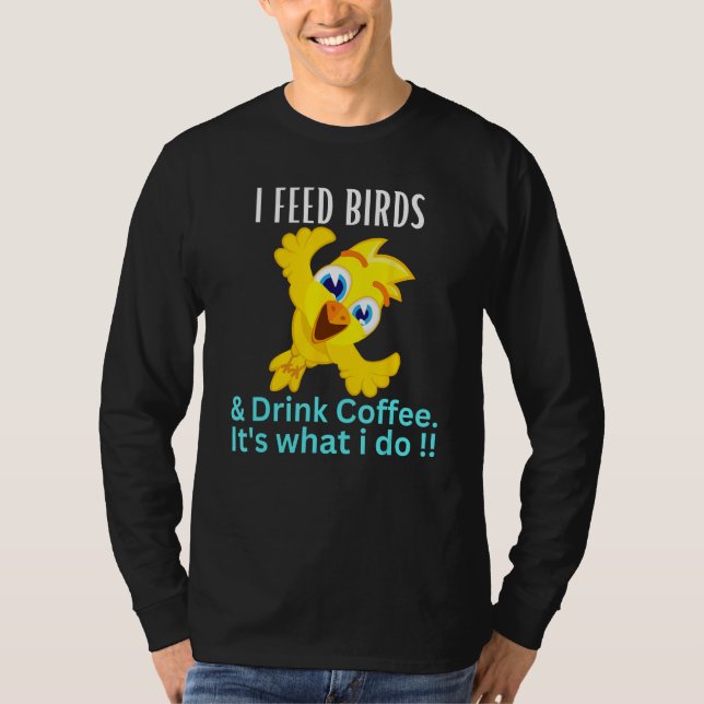 Bird Feeder Retro Classic Love Garden Birds 2 T Shirt (Framsida)