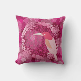 Bird flower of life kudde